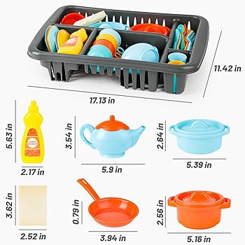 Amazon.com: deAO 41PCS Kids Play Dishes Pretend Play Kitchen